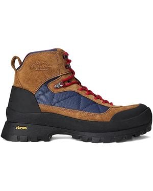 Polo Ralph Lauren Quilted-Detail Lace-Up Boots - Blue