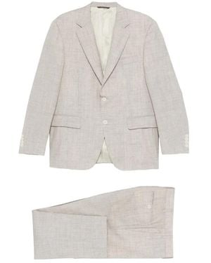 Canali Notched-Lapel Suit - White