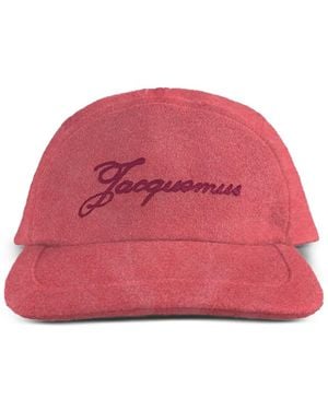 Jacquemus La Casquette Logo-Embroidery Baseball Cap - Red