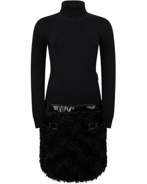 Moschino Turtleneck Mini Dress - Black