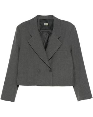 ELEH Double-Breasted Blazer - Gray