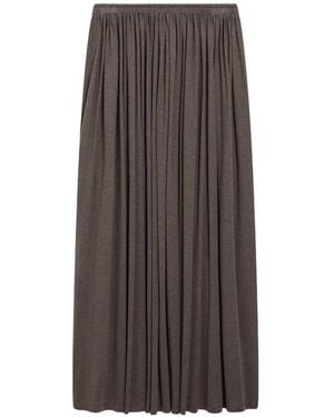 Max Mara Long Pleated Skirt - Brown