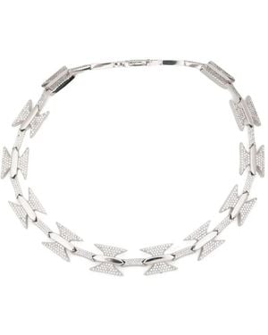 DARKAI Crystal-Embellished Barbed-Wire Necklace - White