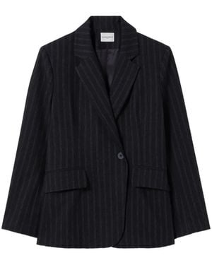Claudie Pierlot Pinstripe-Pattern Blazer - Blue