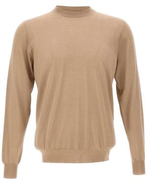 FILIPPO DE LAURENTIIS Ribbed Crew Neck Jumper - White