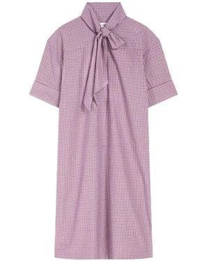 Dries Van Noten Cotton Shirt Dress - Purple