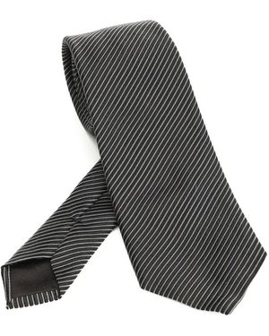 Giorgio Armani Cravatta A Righe - Grigio