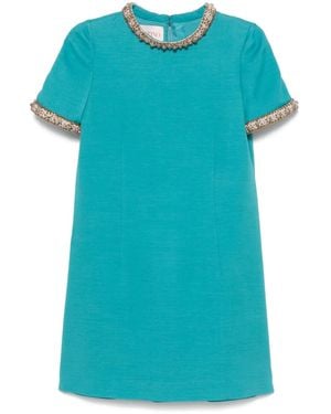 Valentino Garavani Crystal-Embellished Dress - Blue