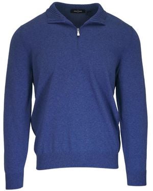Gran Sasso Quarter-Zip Jumper - Blue