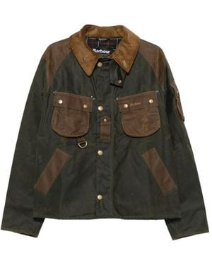 Barbour Speyford Corduroy-Collar Multi-Pocket Jacket - Green