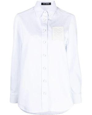 Raf Simons Logo-Patch Long-Sleeve Shirt - White