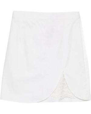 BLAKLACE Lace-Detail Mini Skirt - White