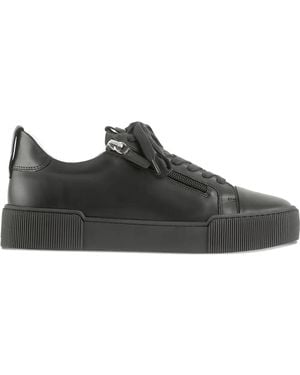 Högl Comfy Leather Zip-Detail Trainers - Black
