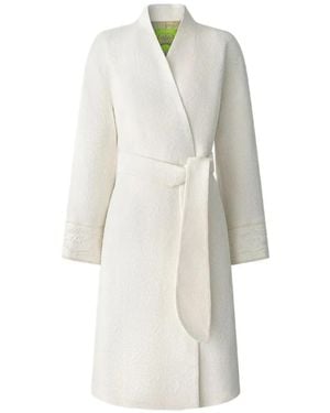 Shanghai Tang Embroidered Belted Coat - White