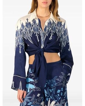 Poupette Sidonie Floral-Print Shirt - Blue