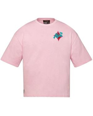 MCM X Snipes Logo-Print T-Shirt - Pink