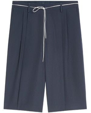 Dries Van Noten Wool Bermuda Shorts - Blue