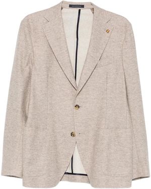 Latorre Lapel-Pin Single-Breasted Blazer - Natural