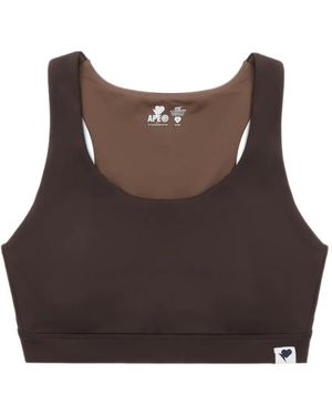 A Bathing Ape Scoop-Neck Sport Bra - Brown