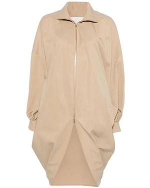 DARKPARK Norma Draped-Sleeve Bomber Jacket - Natural