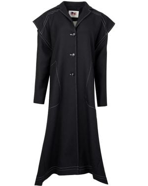 Ports 1961 Single-Breasted Trench Coat - Black