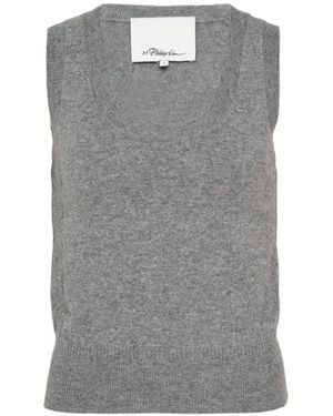 3.1 Phillip Lim Scoop-Neck Sleeveless Top - Grey
