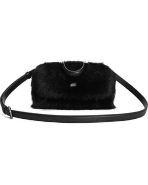 Dolce & Gabbana My Sicily Fur Top-Handle Tote Bag - Black
