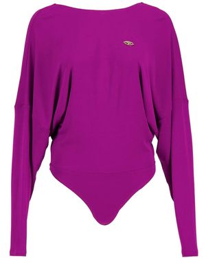 Emilio Pucci Body Con Maniche Lunghe - Viola