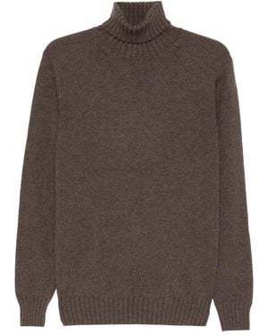 Dell'Oglio Pullover Mit Rollkragen - Braun
