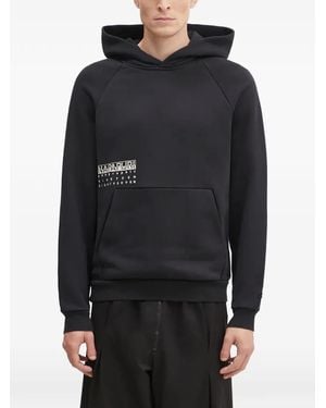 Napapijri Logo-Print Hoodie - Black