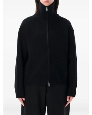 Studio Nicholson Ribbed-Knit Zip-Up Cardigan - Blue