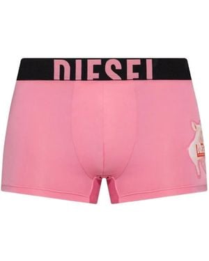 DIESEL Bóxer Damien-D-Pop Con Logo En La Cinturilla - Rosa