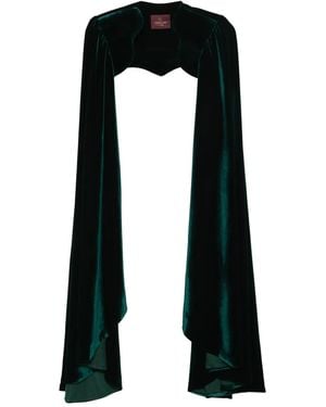 Cristallini Nora Velvet Cape - Black