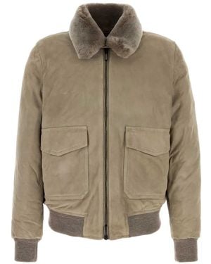 Moorer Antenore Leather Jacket - Natural