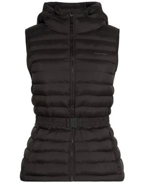 Calvin Klein Chaleco Con Capucha - Negro