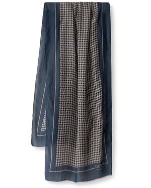 MARCIANO BY GUESS Écharpe À Motif Pied-De-Poule Et Logo Imprimé - Blue
