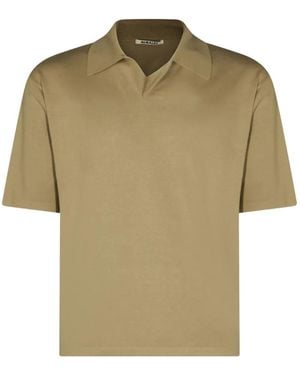 AURALEE T-Shirt Con Colletto Stile Polo - Verde
