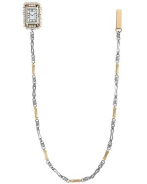 Dolce & Gabbana Spilla Per Orologio Con Strass - Bianco