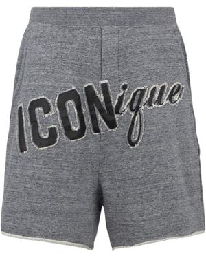 DSquared² Iconique Big Shorts Fit - Grey