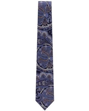 Gabriele Pasini Paisley-Patterned Tie - Blue