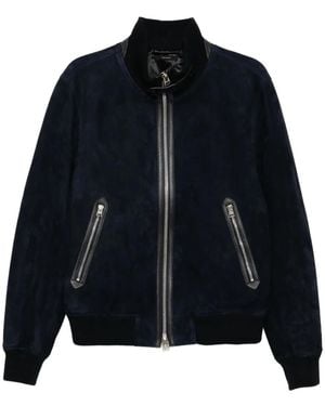 Tom Ford Lamb-Suede Jacket - Blue