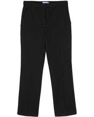 Calvin Klein Straight-Leg Trousers With Clean Finish - Black
