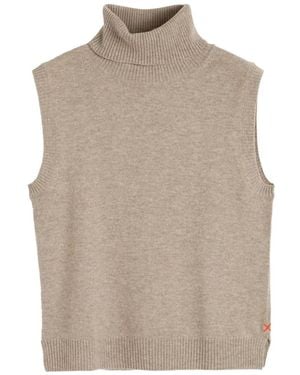 Chinti & Parker High-Neck Sleeveless Jumper - Natural