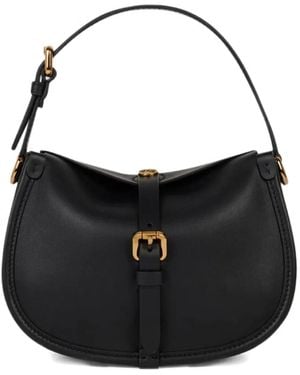 Etro Small Pony Leather Shoulder Bag - Black