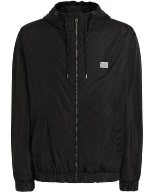 Dolce & Gabbana Logo-Plaque Bomber Jacket - Black