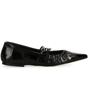 MSGM Bailarinas con diseño fruncido - Negro