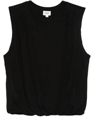 Bobi T-Shirt Mit Bubble-Saum - Schwarz