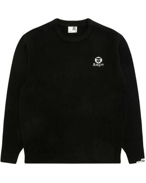 Aape By A Bathing Ape Pullover Mit Logo-Intarsie - Schwarz