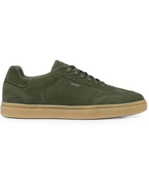 Geox Suede Panelled Trainers - Green