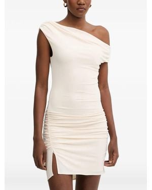 Aniye By Noah Asymmetrische Mini-Jurk Met Ruches - Naturel